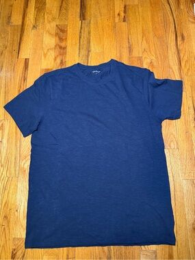 Quince Navy Short-Sleeve Crew Neck T-Shirt